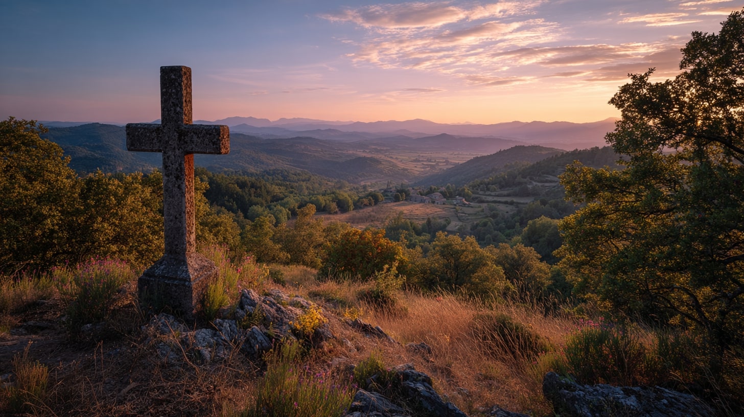 La Croix Ronde, promontoire sensible aux vents du sud et aux saisons, entre lumière changeante et silence des villages